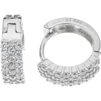 Silver Bar strassörhängen pave Delux 4 x 11 mm 79