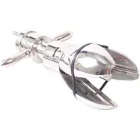 Kiotos Steel Asslock Metal Butt Plug 14 cm - Silver - Silver