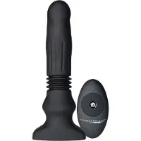 THUNDERPLUGS Swelling and Thrusting Buttplug 19 cm - Svart - Svart