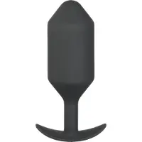 B-Vibe Snug Plug 6 buttplugg 17 cm - Black - Black