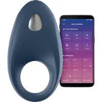 Satisfyer Mighty One - Appstyrd vibrerande penisring för män (blå)