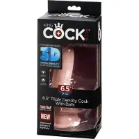 King Cock Plus Triple Density Dildo med Testiklar 20 cm - Nude - Nude