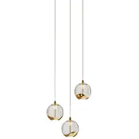 LUCANDE Glas pendellampa Hayley , Genomskinlig / transpare, Vardagsrum / matsal, Glas, Modern, Pendellampa