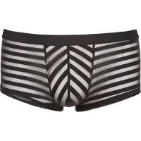 Svenjoyment Underwear - Genomskinliga, randiga boxershorts (svarta)