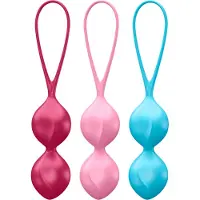Satisfyer V Balls - knipkulasett - 3 delar - geishakulor