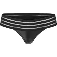 Noir Handmade Powerwetlook G-string - Svart - L - Svart
