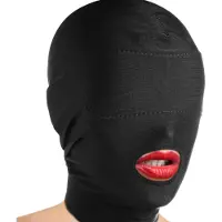 XR Brands Disguise Open Mouth Mask med Ögonbindel - Svart - One size - Svart