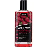 Joydivision - värmande massageolja - hallon - 150ml