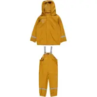 Color Kids Regnkläder m. Hängslen - PU - Chai Tea - - 8 år (128) - Regnkläder