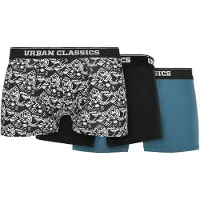 Urban Classics Boxershorts cyanblå / svart / vit