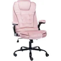 vidaXL Kontorsstol rosa sammet