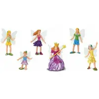 Safari Ltd. Fairy Fantasies Toob - 6 mini -figurer inklusive Fairy Queen Baby and Flower Fairies Jasmine Buttercup Violet Iris - Frtrollande lek