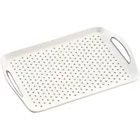 Kesper halkfri bricka i plast PP vit, frukost-/kökstallrik, vit
