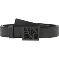 Armani Exchange för kvinnor. 9411300A87400020 Svart bälte (75cm), Casual, Syntetisk, Läderimitation