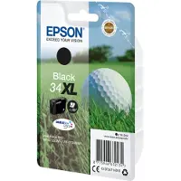 Epson 34XL - 16.3 ml - XL - svart - original - blister med RF-larm/akustiskt larm - bläckpatron - för WorkForce Pro WF-3720DWF, WF-3725DWF