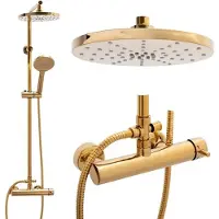 Viking Choice Dusch - - Regndusch - Guld - Mässing - 23 cm gyllene