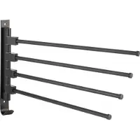 Viking Choice Vägghängd handdukshållare - - 46,5x30,5 cm - Stål - Svart - Roterbar svart