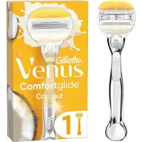 Gillette-Venus Rakhyvel Comfortglide Coconut w Olay + 1st rakblad, duschhållare