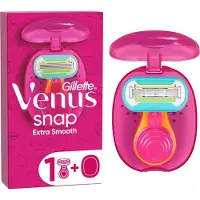 Gillette-Venus Venus Extra Smooth Snap Razor för kvinnor + 1 rakbladspåfyllning, minihandtag, Lubrastrip med en touch av avokadooljor