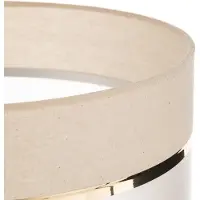 Helam Lampskärm Helen E27 Ø35/höjd 20 cm ecru/guld , Creme / bärnsten, Vardagsrum / matsal, Textil / tyger / siden