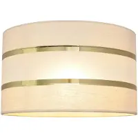 Helam Lampskärm Helen E27 Ø25/höjd 15 cm ecru-guld , Creme / bärnsten, Textil / tyger / siden, Modern