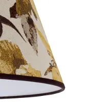 Duolla Lampskärm Sofia Höjd 31 cm, blommönster gult , Gul / orange, Textil / tyger / siden