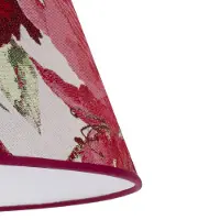 Duolla Lampskärm Sofia Höjd 25 cm, blommönster rött , Röd, Textil / tyger / siden