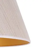 Duolla Lampskärm Sofia Höjd 21 cm, vit/guldrandig , Vitt / opal, Textil / tyger / siden