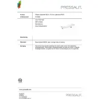 Pressalit glashylde 58,8x13,5 - poleret rustfri stål