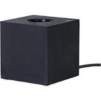 Star Trading Lampfot E27 Kub 9cm | svart []