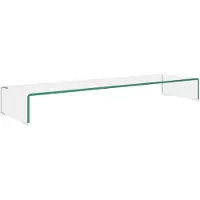 vidaXL TV-bord klarglas 110x30x13 cm