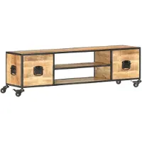 vidaXL TV-bänk 130x30x39 cm massivt mangoträ