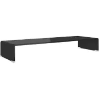 vidaXL TV-bord glas svart 90x30x13 cm