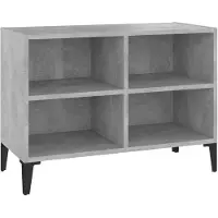 vidaXL TV-bänk med metallben betonggrå 69,5x30x50 cm