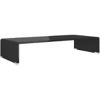 vidaXL TV-bord glas svart 70x30x13 cm