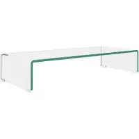 vidaXL TV-bord klarglas 70x30x13 cm