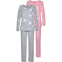 Arizona Pyjamas ljusgrå / rosa