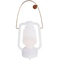 QAZQA Bordslampa vit IP44 inkl Bluetooth-högtalare - Storm Music