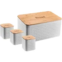 Klausberg Brödlåda bambu/stål med behållare (KB-7483)