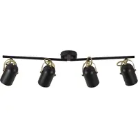 Nordlux Lotus 4-Spot /Messing 50130103 Takbelysning Svart