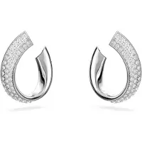 Swarovski Exist Silverband Minimalistiska Klassiska Kristallörhängen Cirkulära Damörhängen 5637563 White,F