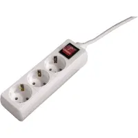 Hama 00030535, 3 AC-utgångar, 3500 W, Vit, 3 m, 257 mm, 86 mm