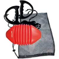 Schildkröt Funsports SCHILDKRÖT Boing Ball / Speed Ball, svart/röd, bestående av en plastboll (190 x 120 mm) – 1 st (970132)