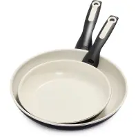 Greenpan Rio 8 " och 10 " Stekpanna Set PfoA och PFAS-fria friska keramiska nonstick-kksredskap Stay-cool Bakelite Handtag Diskmaskin Sker en