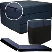 Viking Choice Vikbar madrass - Mörkblå - 195x65x10 cm - Allergivänlig - 1 person - Camping blå