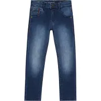 Minymo Byxor - Stretch Slim Fit - Blå Denim - - 7 år (122) - Jeans