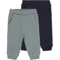 Minymo Sweatpants - 2-pack - Goblin Blue - - 1 år (80) - Sweatpants