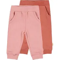 Minymo Sweatpants - 2-pack - Kanjon Rose - - 68 - Sweatpants
