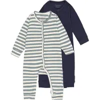 Minymo Onesie - 2-pack - Goblin Blue - - 62 - Onesie