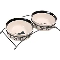 Trixie keramisk metallskålset 2 x 600 ml